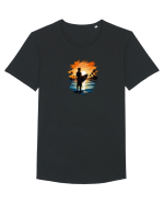 Surf  Tricou mânecă scurtă guler larg Bărbat Skater