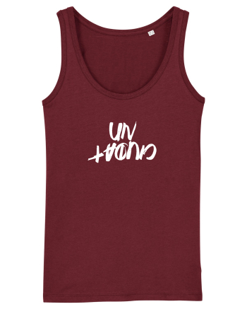 Un ciudat (brush, alb) Burgundy