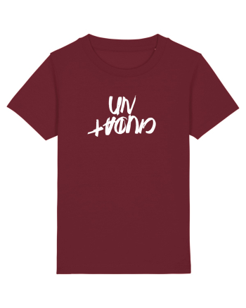 Un ciudat (brush, alb) Burgundy