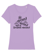 Agitație de Crăciun Tricou mânecă scurtă guler larg fitted Damă Expresser