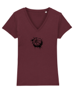 Minge  Tricou mânecă scurtă guler V Damă Evoker