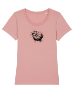 Minge  Tricou mânecă scurtă guler larg fitted Damă Expresser