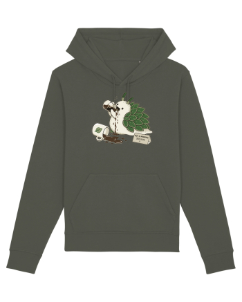 Funny Not a Morning Sea Slug Coffee Cartoon Cute Marine Animal Humor Khaki