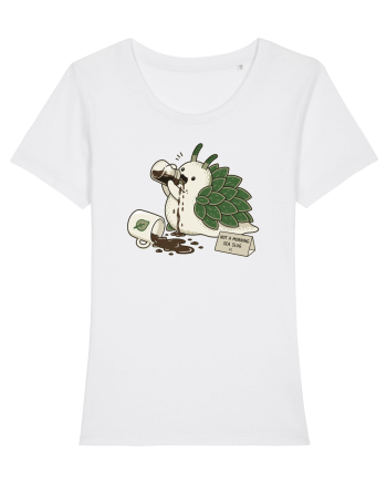 Funny Not a Morning Sea Slug Coffee Cartoon Cute Marine Animal Humor White