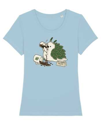 Funny Not a Morning Sea Slug Coffee Cartoon Cute Marine Animal Humor Sky Blue