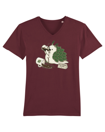 Funny Not a Morning Sea Slug Coffee Cartoon Cute Marine Animal Humor Burgundy