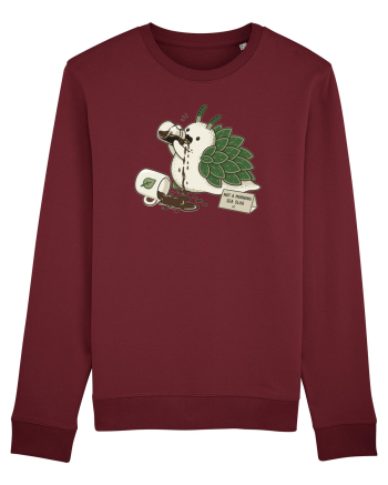 Funny Not a Morning Sea Slug Coffee Cartoon Cute Marine Animal Humor Burgundy
