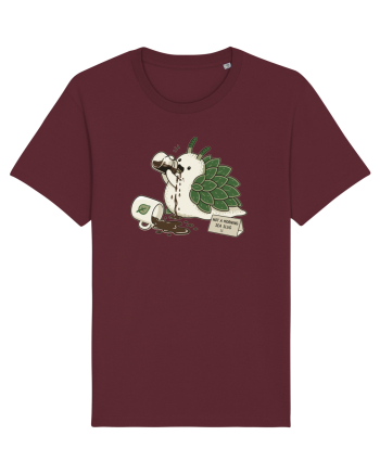 Funny Not a Morning Sea Slug Coffee Cartoon Cute Marine Animal Humor Burgundy