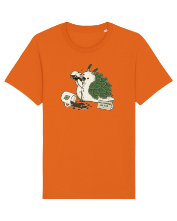 Funny Not a Morning Sea Slug Coffee Cartoon Cute Marine Animal Humor Bright Orange