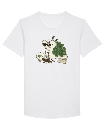 Funny Not a Morning Sea Slug Coffee Cartoon Cute Marine Animal Humor White