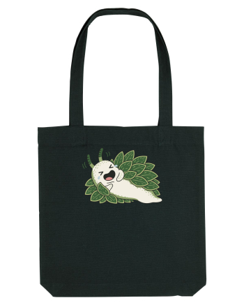Funny Laughing Leaf Sea Slug Cartoon Cute Ocean Mollusk Nature Humor Black