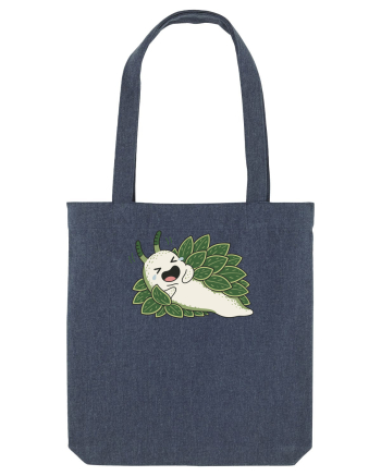 Funny Laughing Leaf Sea Slug Cartoon Cute Ocean Mollusk Nature Humor Midnight Blue