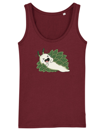 Funny Laughing Leaf Sea Slug Cartoon Cute Ocean Mollusk Nature Humor Burgundy