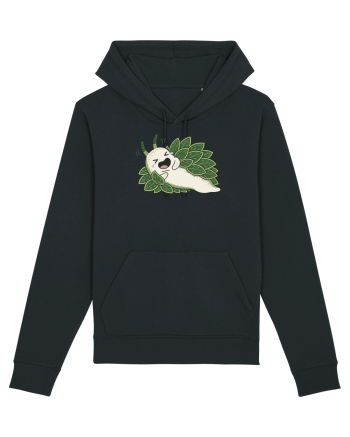 Funny Laughing Leaf Sea Slug Cartoon Cute Ocean Mollusk Nature Humor Black