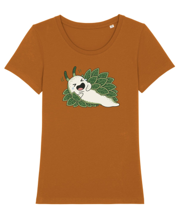 Funny Laughing Leaf Sea Slug Cartoon Cute Ocean Mollusk Nature Humor Roasted Orange