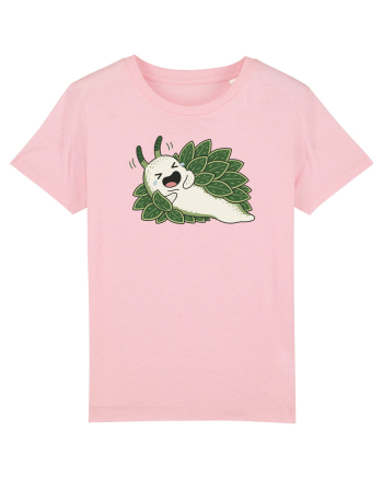 Funny Laughing Leaf Sea Slug Cartoon Cute Ocean Mollusk Nature Humor Cotton Pink