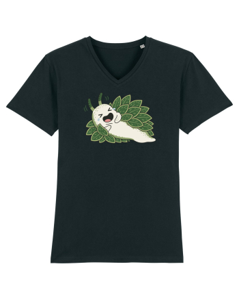 Funny Laughing Leaf Sea Slug Cartoon Cute Ocean Mollusk Nature Humor Black
