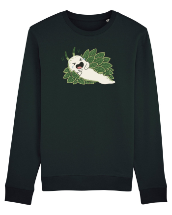 Funny Laughing Leaf Sea Slug Cartoon Cute Ocean Mollusk Nature Humor Black