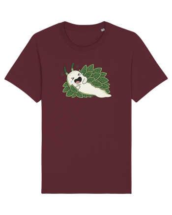 Funny Laughing Leaf Sea Slug Cartoon Cute Ocean Mollusk Nature Humor Burgundy