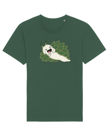 Funny Laughing Leaf Sea Slug Cartoon Cute Ocean Mollusk Nature Humor Bottle Green