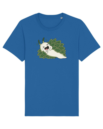 Funny Laughing Leaf Sea Slug Cartoon Cute Ocean Mollusk Nature Humor Royal Blue