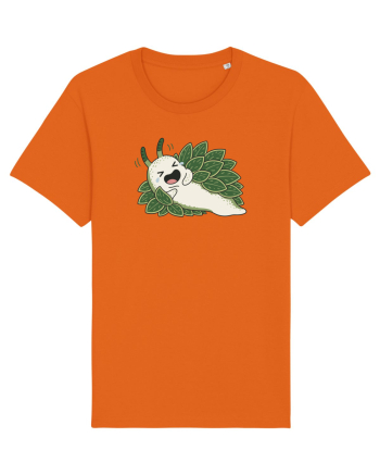 Funny Laughing Leaf Sea Slug Cartoon Cute Ocean Mollusk Nature Humor Bright Orange