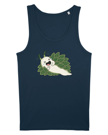 Funny Laughing Leaf Sea Slug Cartoon Cute Ocean Mollusk Nature Humor Navy