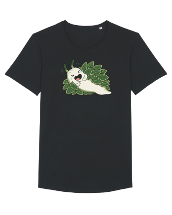 Funny Laughing Leaf Sea Slug Cartoon Cute Ocean Mollusk Nature Humor Black