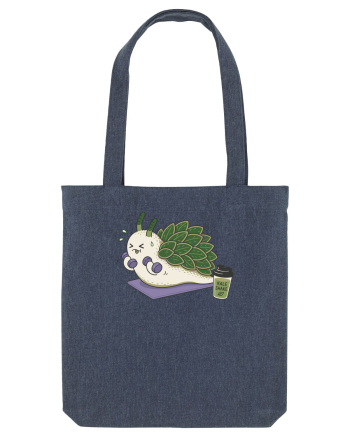 Funny Leaf Sheep Sea Slug Gym Cartoon Cute Marine Fitness Workout Humor Midnight Blue