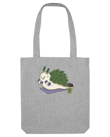 Funny Leaf Sheep Sea Slug Gym Cartoon Cute Marine Fitness Workout Humor Heather Grey