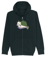 Funny Leaf Sheep Sea Slug Gym Cartoon Cute Marine Fitness Workout Humor Hanorac cu fermoar Unisex Connector