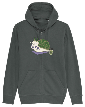 Funny Leaf Sheep Sea Slug Gym Cartoon Cute Marine Fitness Workout Humor Anthracite