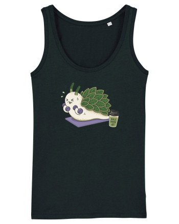 Funny Leaf Sheep Sea Slug Gym Cartoon Cute Marine Fitness Workout Humor Black