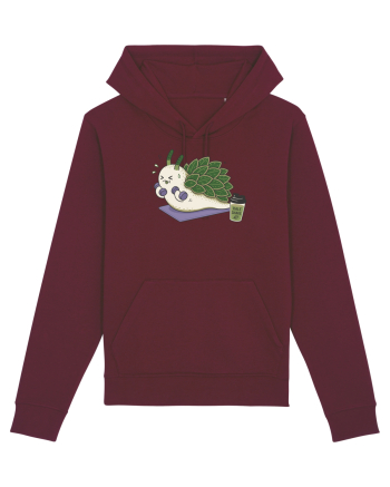 Funny Leaf Sheep Sea Slug Gym Cartoon Cute Marine Fitness Workout Humor Burgundy