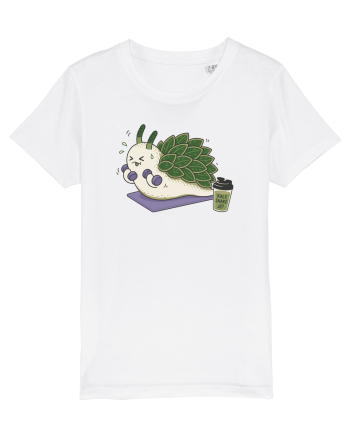 Funny Leaf Sheep Sea Slug Gym Cartoon Cute Marine Fitness Workout Humor White