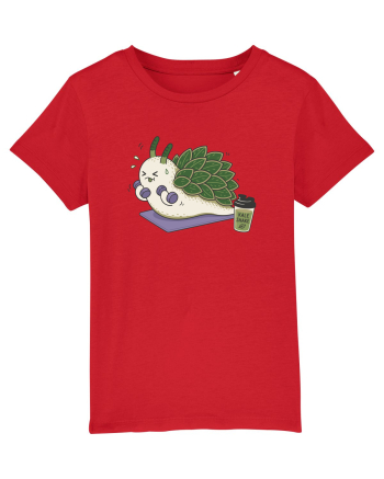 Funny Leaf Sheep Sea Slug Gym Cartoon Cute Marine Fitness Workout Humor Red