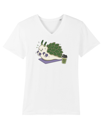 Funny Leaf Sheep Sea Slug Gym Cartoon Cute Marine Fitness Workout Humor White