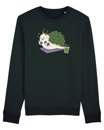 Funny Leaf Sheep Sea Slug Gym Cartoon Cute Marine Fitness Workout Humor Black