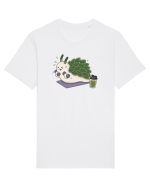 Funny Leaf Sheep Sea Slug Gym Cartoon Cute Marine Fitness Workout Humor Tricou mânecă scurtă Unisex Rocker