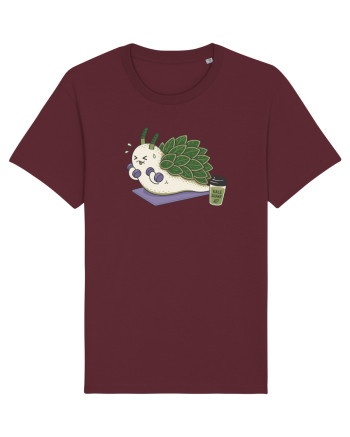 Funny Leaf Sheep Sea Slug Gym Cartoon Cute Marine Fitness Workout Humor Burgundy