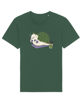 Funny Leaf Sheep Sea Slug Gym Cartoon Cute Marine Fitness Workout Humor Bottle Green