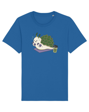 Funny Leaf Sheep Sea Slug Gym Cartoon Cute Marine Fitness Workout Humor Royal Blue
