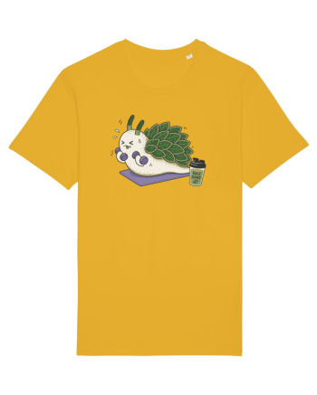 Funny Leaf Sheep Sea Slug Gym Cartoon Cute Marine Fitness Workout Humor Spectra Yellow