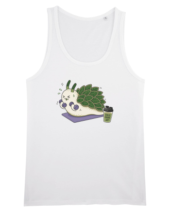 Funny Leaf Sheep Sea Slug Gym Cartoon Cute Marine Fitness Workout Humor White