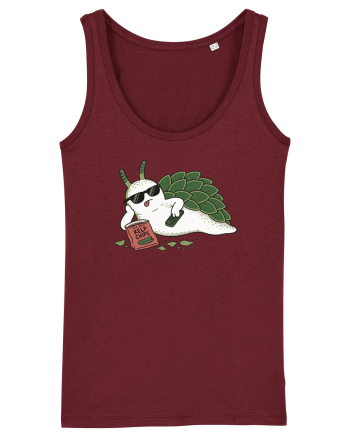 Funny Relaxing Leaf Sheep Sea Slug Cartoon Cute Ocean Animal TV Snack Humor Burgundy
