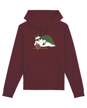 Funny Relaxing Leaf Sheep Sea Slug Cartoon Cute Ocean Animal TV Snack Humor Burgundy