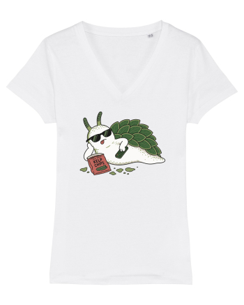 Funny Relaxing Leaf Sheep Sea Slug Cartoon Cute Ocean Animal TV Snack Humor White