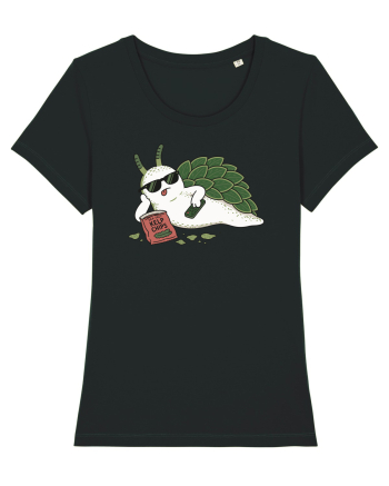 Funny Relaxing Leaf Sheep Sea Slug Cartoon Cute Ocean Animal TV Snack Humor Black