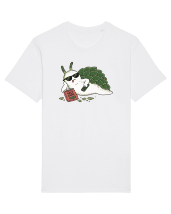 Funny Relaxing Leaf Sheep Sea Slug Cartoon Cute Ocean Animal TV Snack Humor White