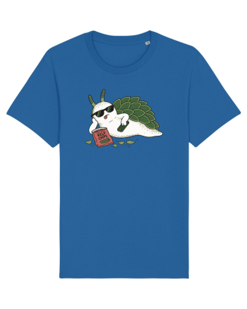 Funny Relaxing Leaf Sheep Sea Slug Cartoon Cute Ocean Animal TV Snack Humor Royal Blue